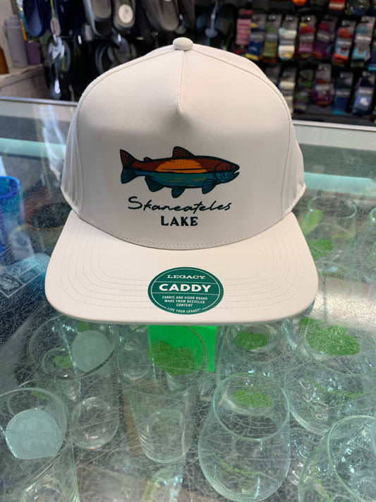 Skaneateles Lake Sunset Fish Adjustable Hat