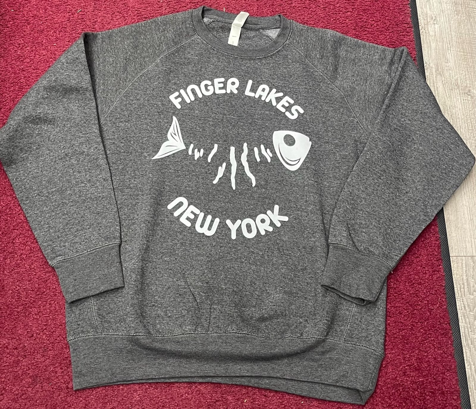 Finger Lakes New York Bonefish Crew Sweatshirt